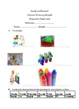Bài tập Family and friends 5 - Unit one We have got English